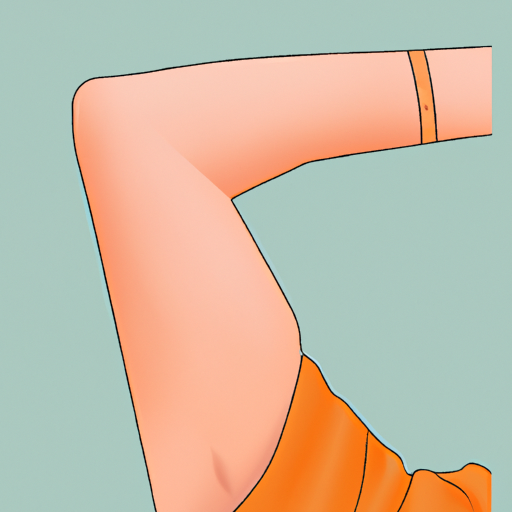 איור של אדם עם זרוע מורמת כדי להראות את אזור בית השחי